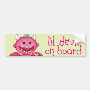 Cute Girl Devil Bumper Sticker