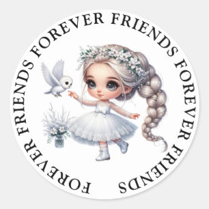 Cute Girl Friendship Stickers