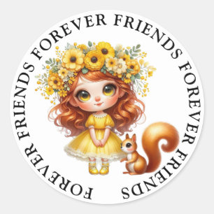Cute Girl Friendship Stickers