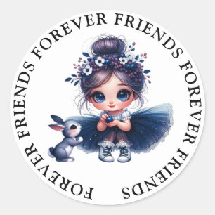 Cute Girl Friendship Stickers