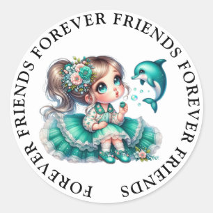 Cute Girl Friendship Stickers