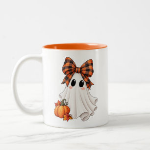 Cute Girl Ghost Halloween Mug Whimsical
