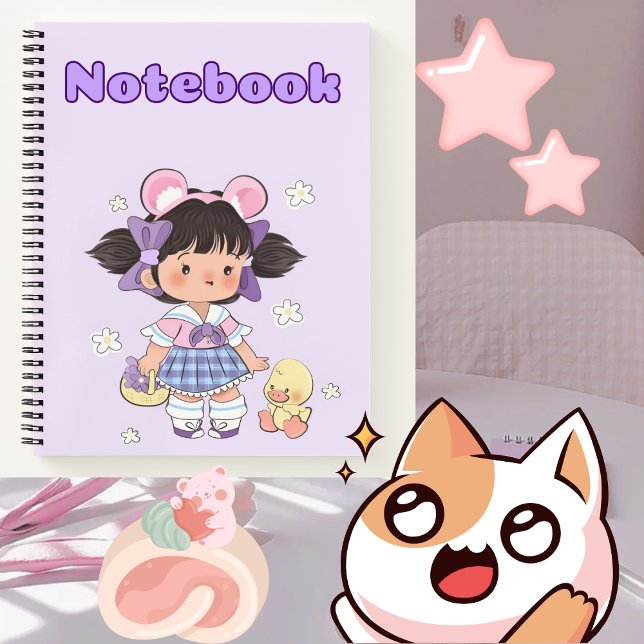 Cute girl 🌸gift for your Daughter✨🌷 Notebook (Creator Uploaded)