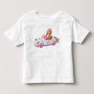Cute Girl in Pink Convertible – Toddler Adventure T-Shirt