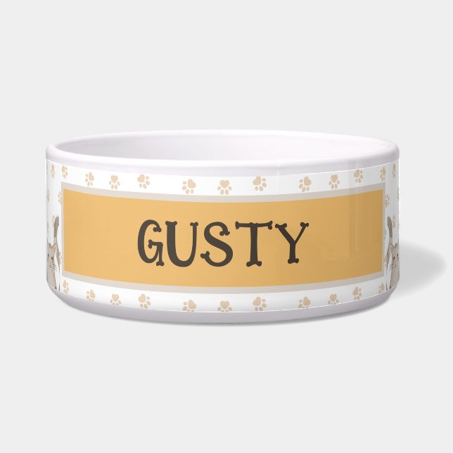 Cute Girl& Kittens Art Pet Name Paw Pattern Cat (Front)