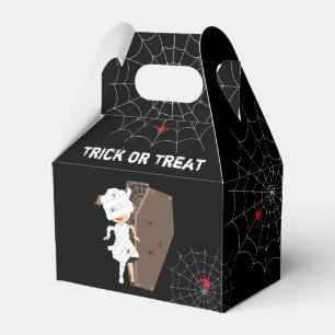 Cute Girl Mummy Coffin Halloween Kids Party Favour Box