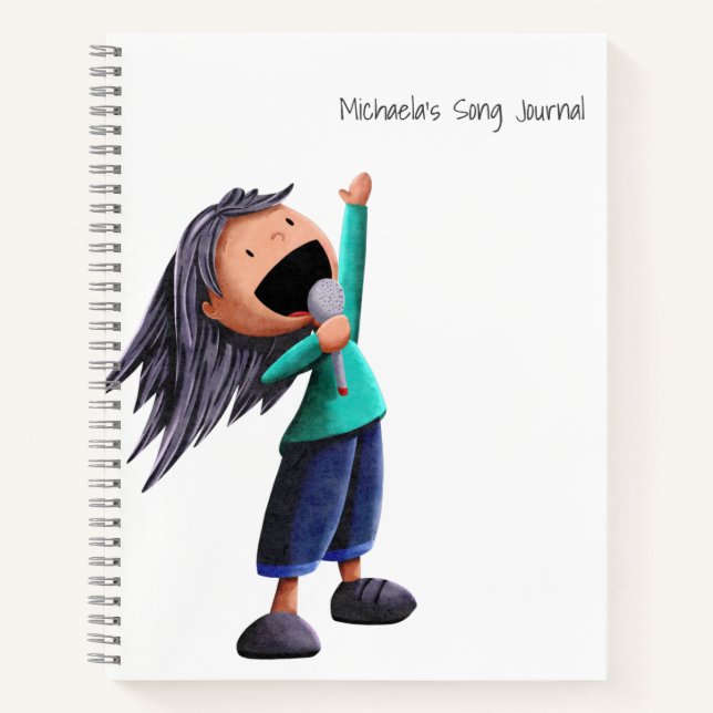 Cute Girl Music  Notebook (Front)