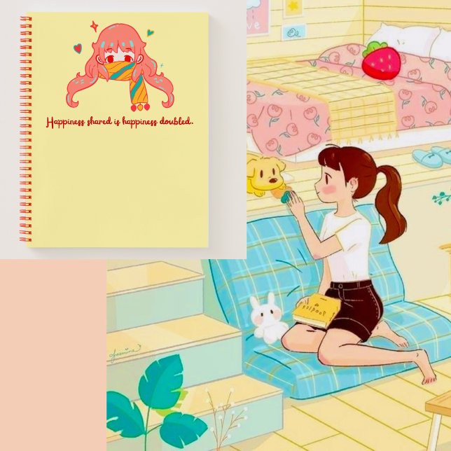 Cute girl 💗🥭 notebook (Creator Uploaded)