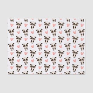 cute girl panda bear tiled party  tissue paper