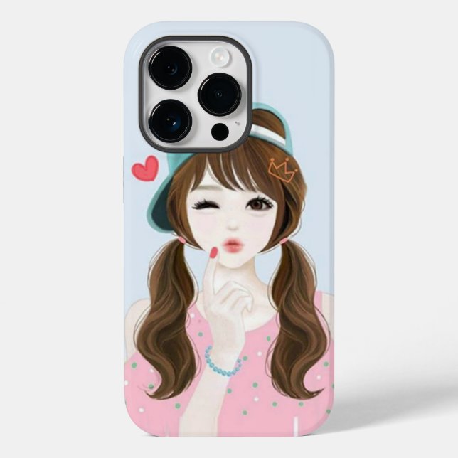 Cute Girl Pattern Designer Printed Mobile Cover (Back)