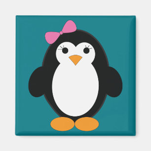 Cute Girl Penguin Magnet