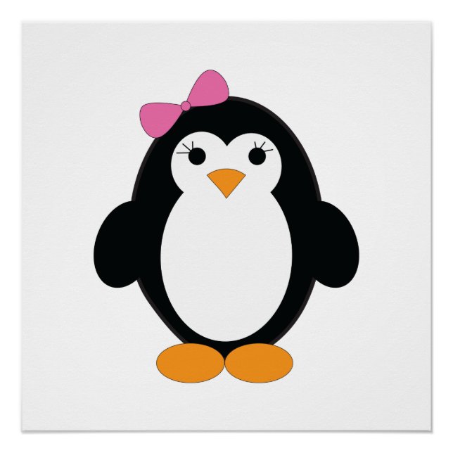 Cute Girl Penguin Poster (Front)