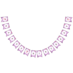 Cute Girl PIg Happy Birthday Bunting