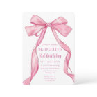 Cute Girl Pink Bow Birthday