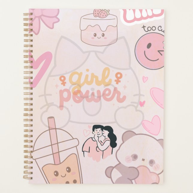 Cute Girl Power Planner  (Front)