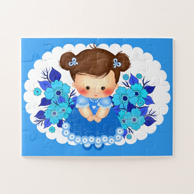 Cute Girl Puzzle for Kids (Horizontal)