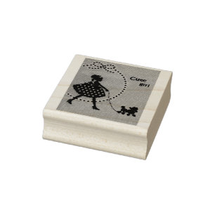 Cute girl rubber stamp
