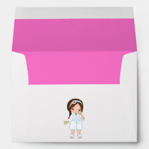 Cute Girl Spa Party Birthday Envelope
