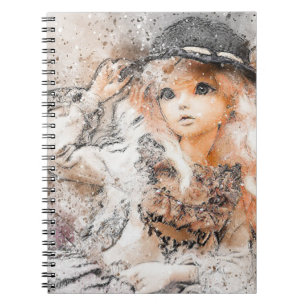 Cute Girl Spiral Notebook