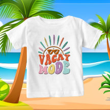 Cute girl vacay mode word art beach