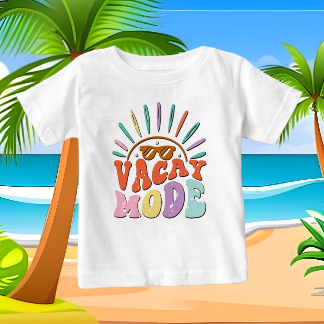 Cute girl vacay mode word art beach baby T-Shirt (Creator Uploaded)