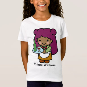 Cute girl Waitress with Wine T-Shirt