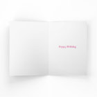 Cute Girl with Heart Cartoon Birthday