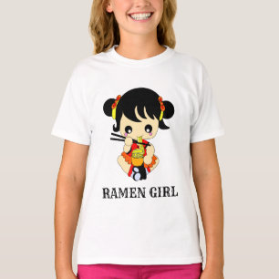 Cute Girl Yummy Eat Ramen Food Japan T-Shirt
