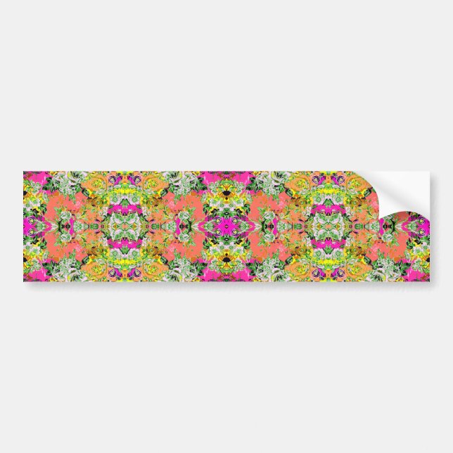 Cute girley abstract flowers bumper sticker (Front)