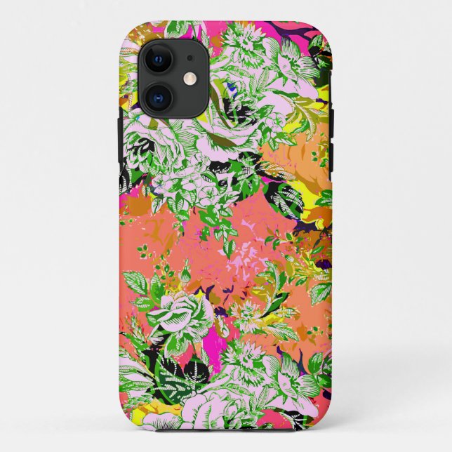 Cute girley abstract flowers Case-Mate iPhone case (Back)