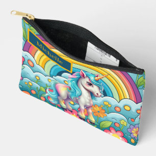 Cute girls add name fantasy unicorn  accessory pouch