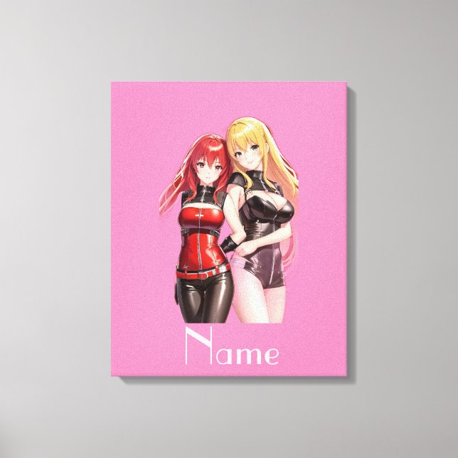 Cute Girls Anime Thunder_Cove  Canvas Print (Front)