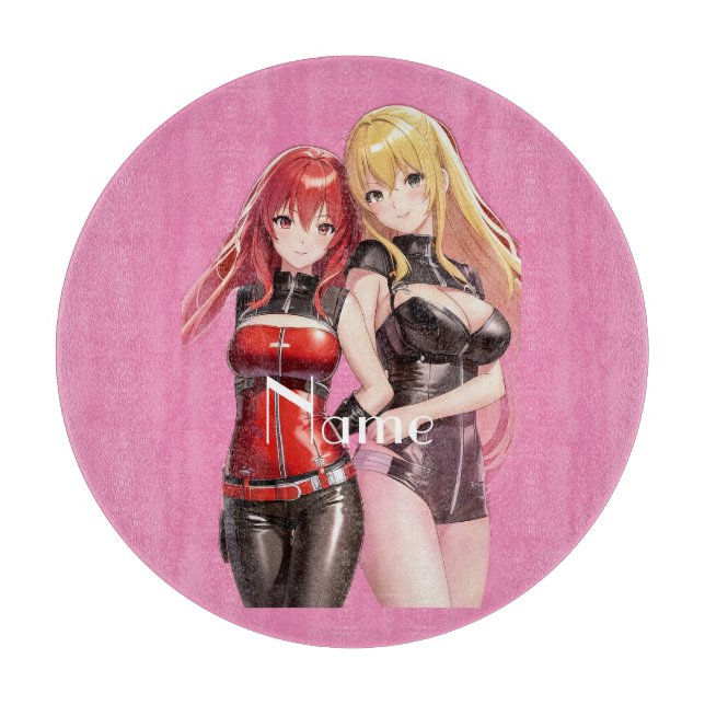 Cute Girls Anime Thunder_Cove Cutting Board (Front)