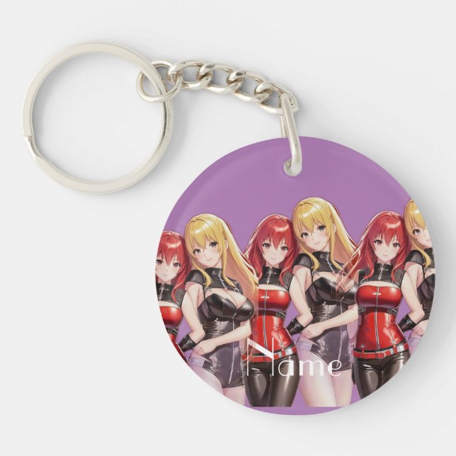 Cute Girls Anime Thunder_Cove  Key Ring (Front)