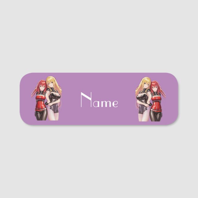 Cute Girls Anime Thunder_Cove  Name Tag (Front)