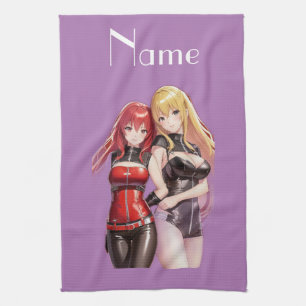 Cute Girls Anime Thunder_Cove Tea Towel