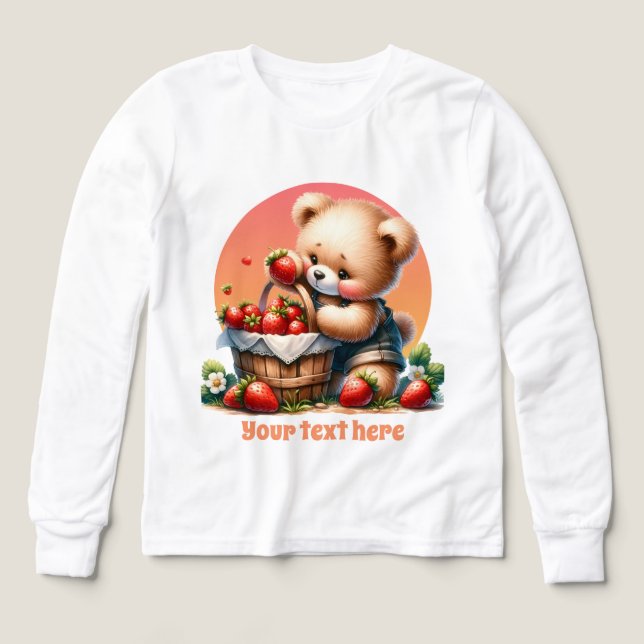 Cute girls bear lovers customisable (Design Front)