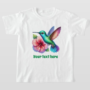Cute girls bird lovers customisable  T-Shirt