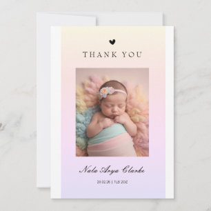 Cute girls birth announcement card with photo