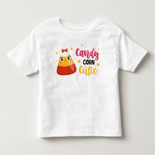 Cute Girls Candy Corn Cutie Kids Halloween Shirt