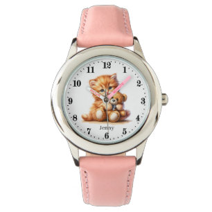 Cute girls cat lovers add name watch
