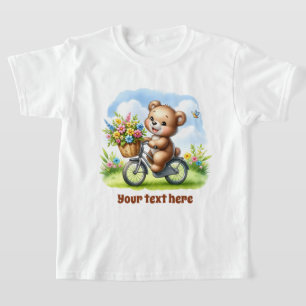 Cute girls customisable bear  T-Shirt