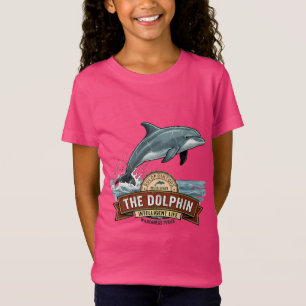 Cute Girls Dolphin Stars Graphic T-Shirt