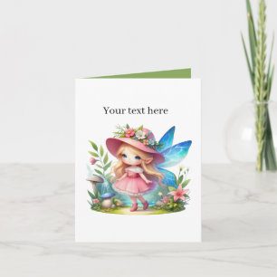 Cute girls fairy lovers customisable card