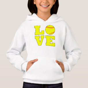Cute Girls Fastpitch Softball Love Sweatshirt