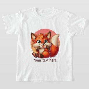 Cute girls fox lovers customisable  T-Shirt