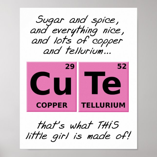 CuTe Girls Funny Poster (Front)