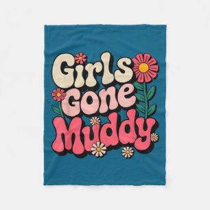 Cute girls gone muddy mud run mudder sisters fleece blanket