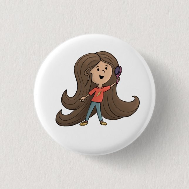 Cute girls hair button (Front)