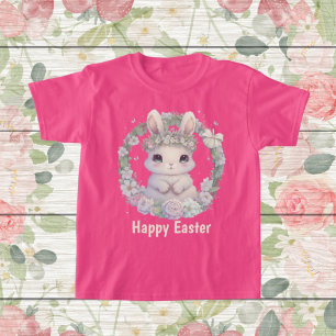 cute girls Happy Easter bunny T-Shirt